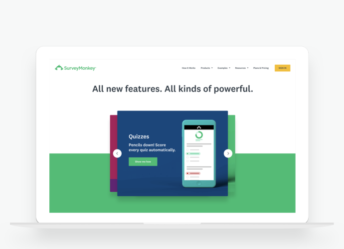 SurveyMonkey Features Page