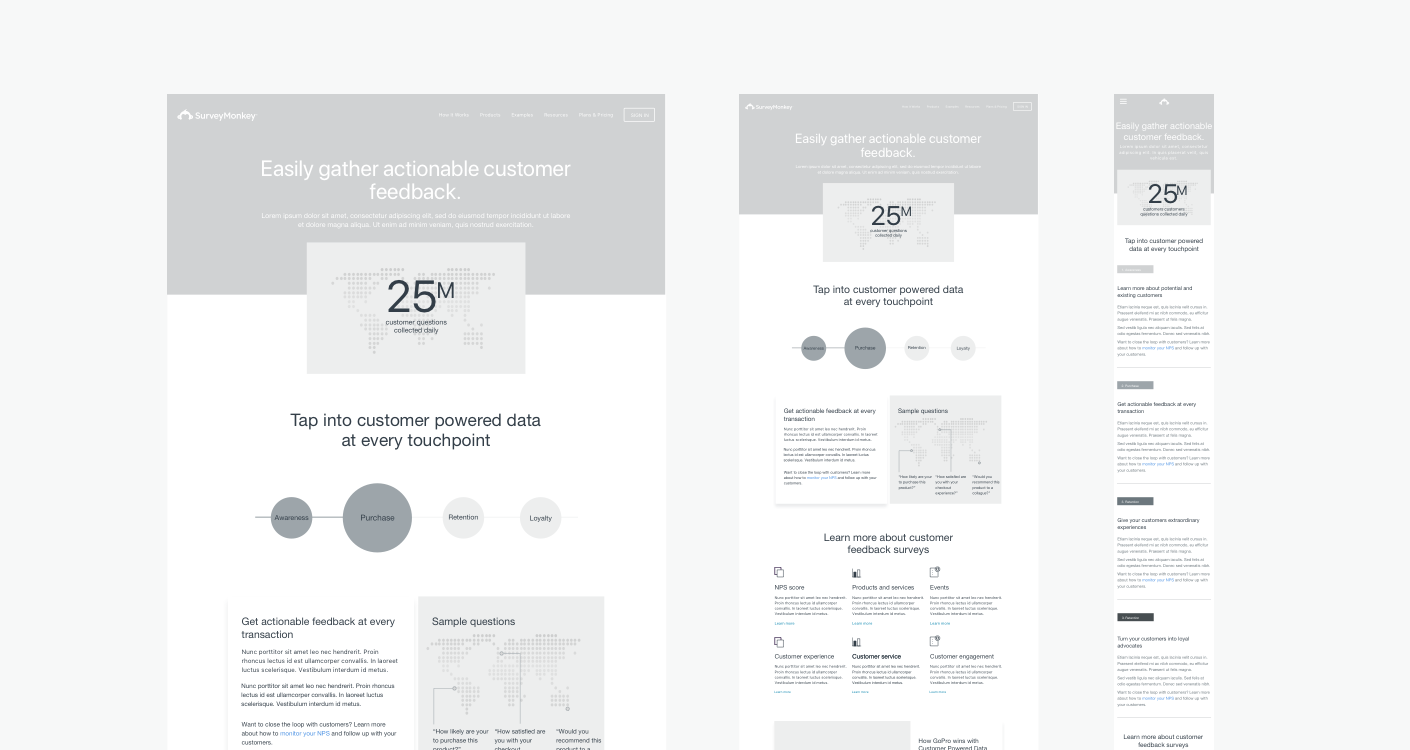 SurveyMonkey Use Cases Pages screenshot
